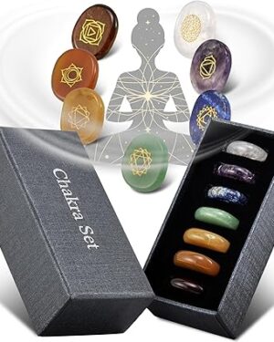 Premium Chakra Set mit den 7 wichtigsten Edelsteinen | Heilsteine Set aus echten Edelsteinen