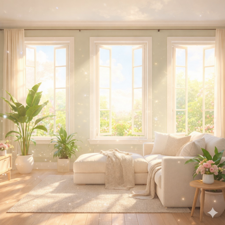 Energetische Hausreinigung: So befreist du dein Zuhause von Altlasten und schaffst Raum für Neues.